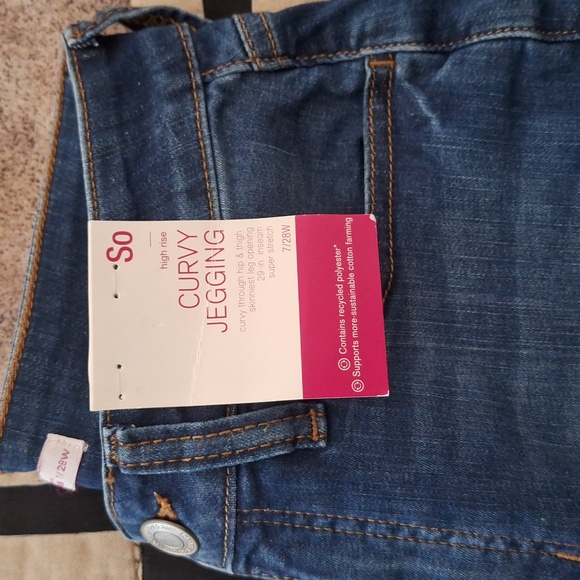 SO Premium High Rise Blue Denim Curvy Jeggin Jeans Size 8/28 NWT - Picture 4 of 5